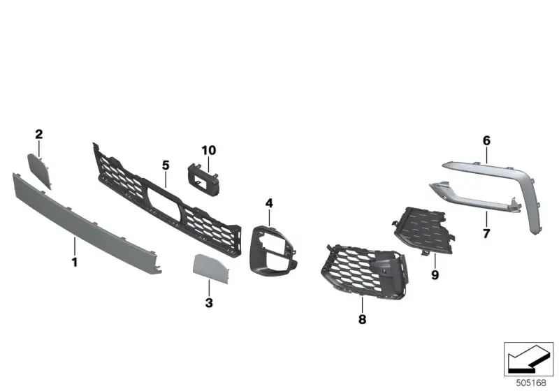 BMW Deckel Gitter rechts G06 51118092292
