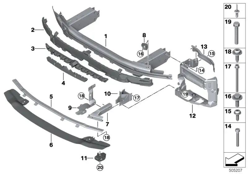 BMW Deformationselement rechts 51118079934 - Bildposition 07