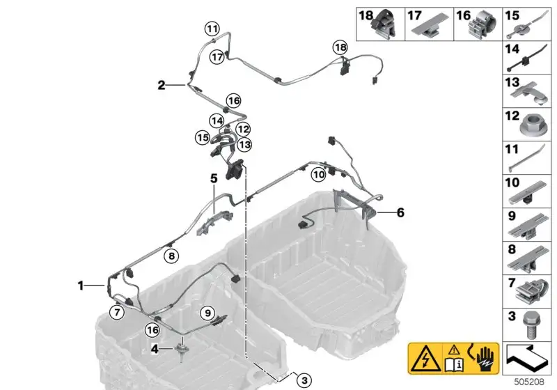 BMW Kabelhalter G01 G05 G11 G12 G20 G21 G30 K18 K19 K26 K71 K80 K