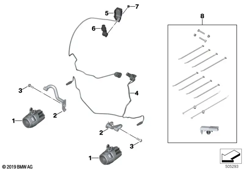 BMW Kabelbaum LED-Zusatzscheinwerfer K84 61121540935 - K83, K84 /