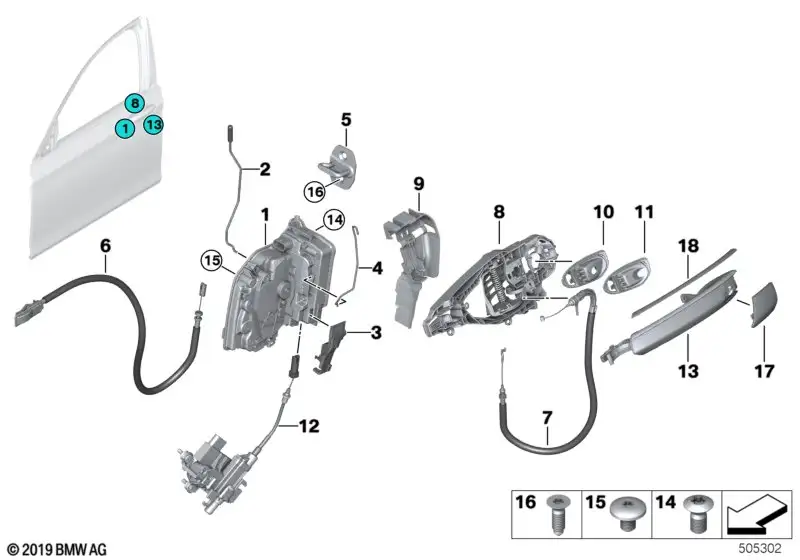 BMW Türgriff grundiert aussen links G11 G12 51217472789