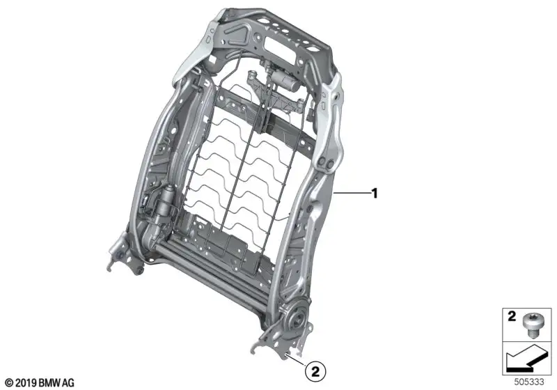 BMW Lehnenrahmen Komfortsitz F10 52107375594