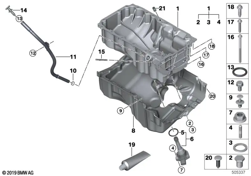 BMW Akustikabdeckung Ölwanne 11148580088 - Bildposition 08