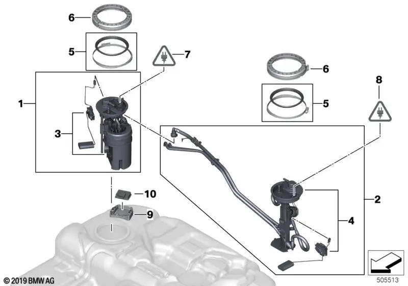 BMW Fördereinheit mit Füllstandsgeber link E70 E71 F15 F16 161173