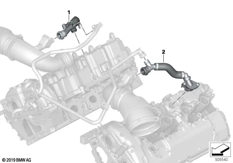 BMW Entlüftungsleitung F90 F91 F92 F93 F95 F96 11157852336