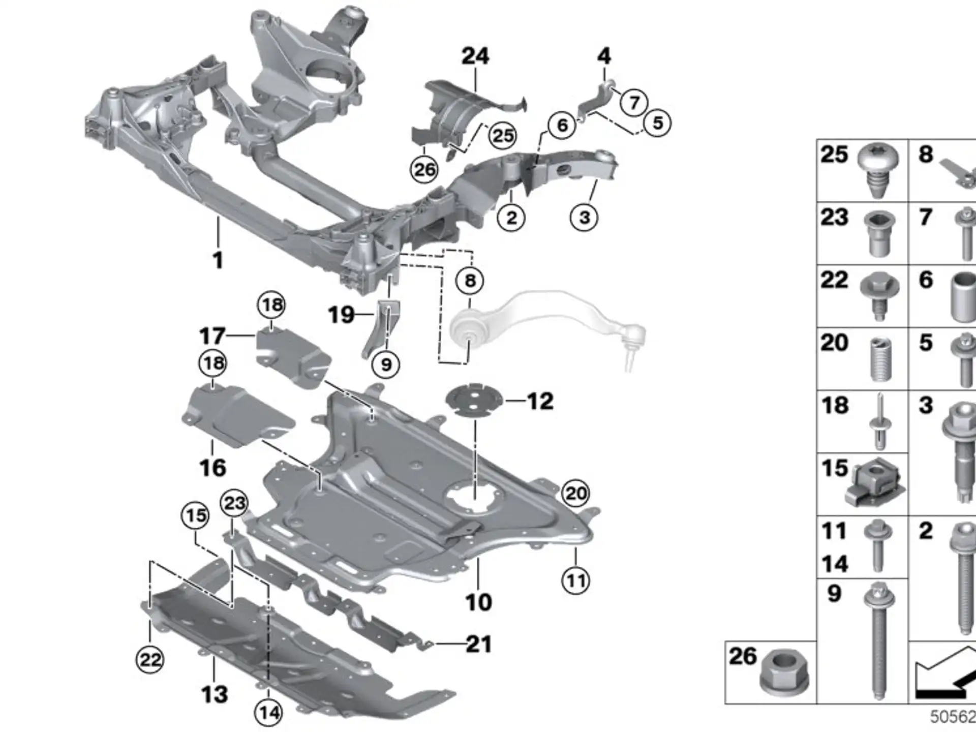 BMW Sechskantschraube mit Scheibe F90 F91 F92 F93 G11 G12 G14 G15 G16 G30 G31 G32 31106870648