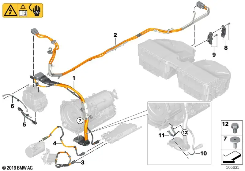 BMW Hochvolt-Kabelsatz Hochvolt-Batterie G20 G21 61129426351
