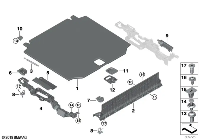BMW Blende Ladekante F95 G05 51477479947