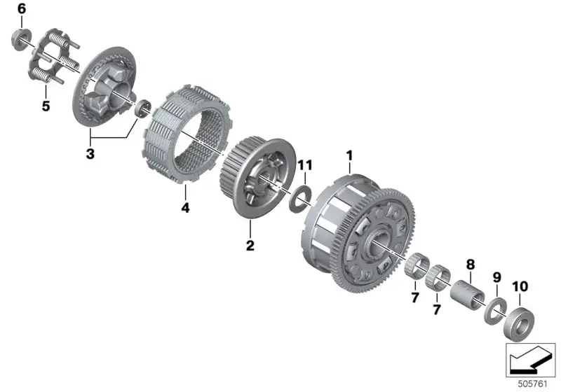 BMW Abtrieb Kupplung K67 K69 21219443307
