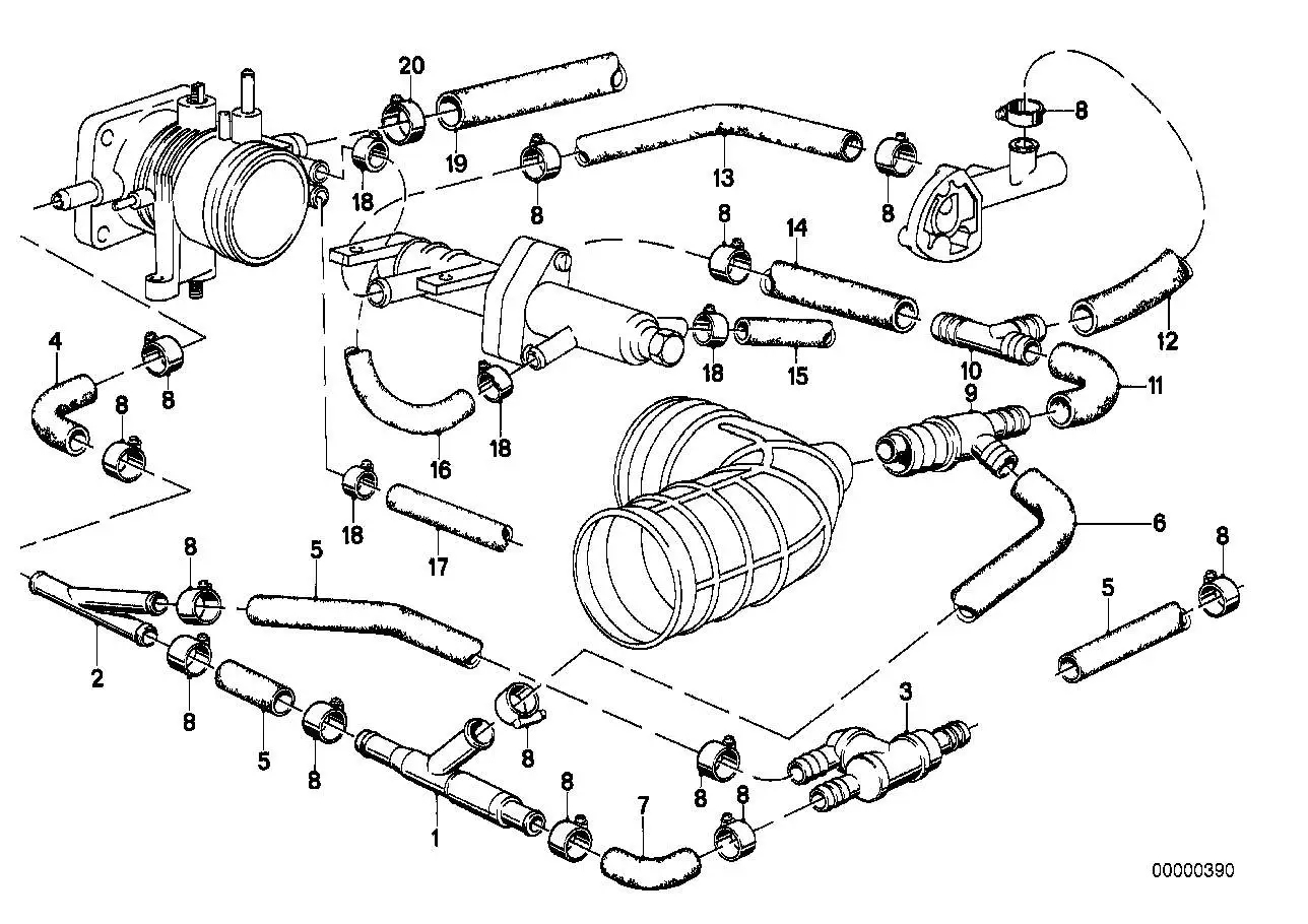 BMW Schlauch E28 E30 11611287675