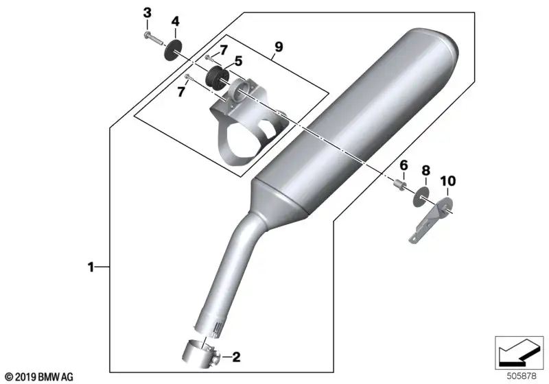 BMW Scheuerschutz K50 K51 K80 K81 K82 18517717046 - Bildposition