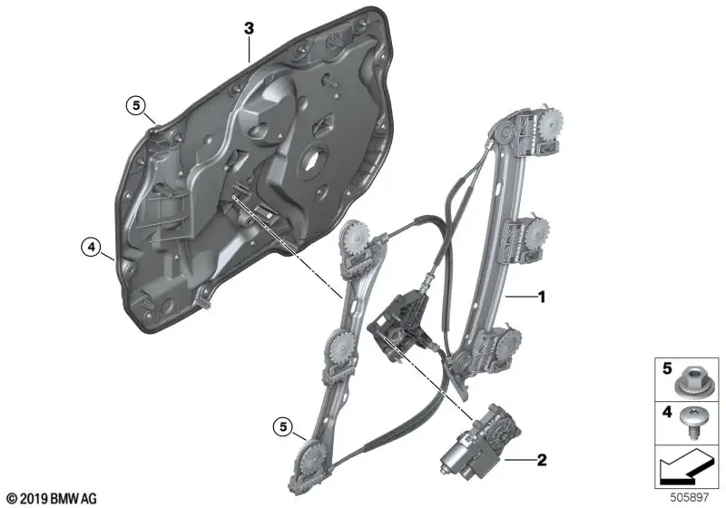 BMW Antrieb Fensterheber vorne links F44 61359854229