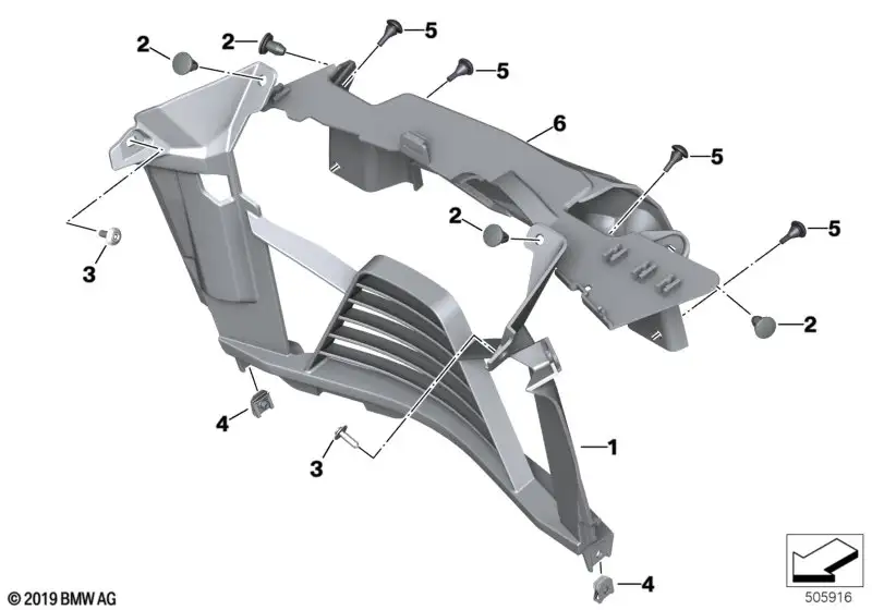 BMW Zuluftführung Kühler K83 46638403877 - Bildposition 01