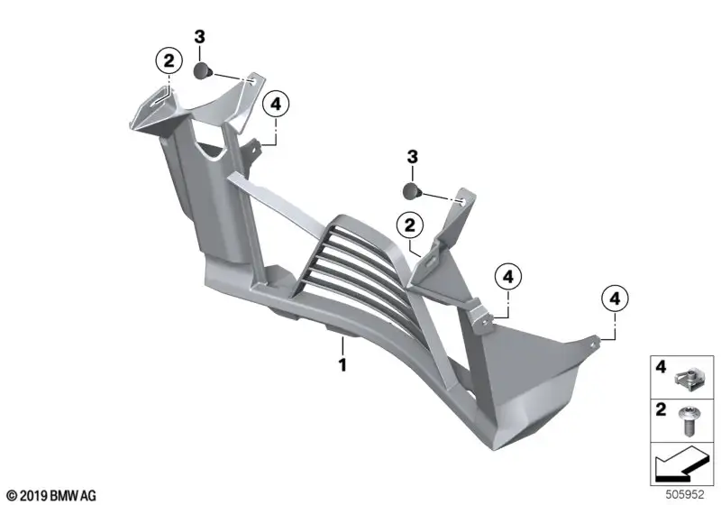 BMW Zuluftführung Kühler K84 46638403903 - Bildposition 01