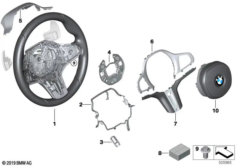BMW M Sportlenkrad Leder G20 G21 32308746693