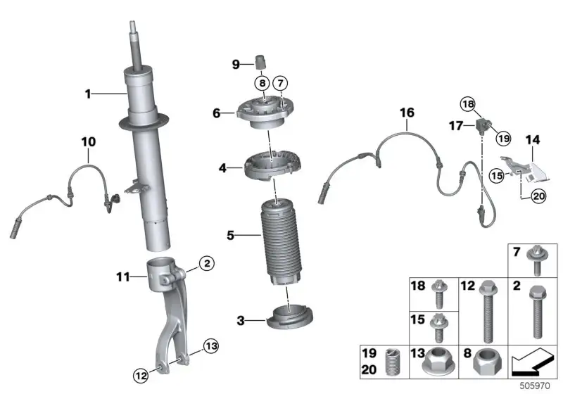 BMW Stützlager G05 G06 31306866260