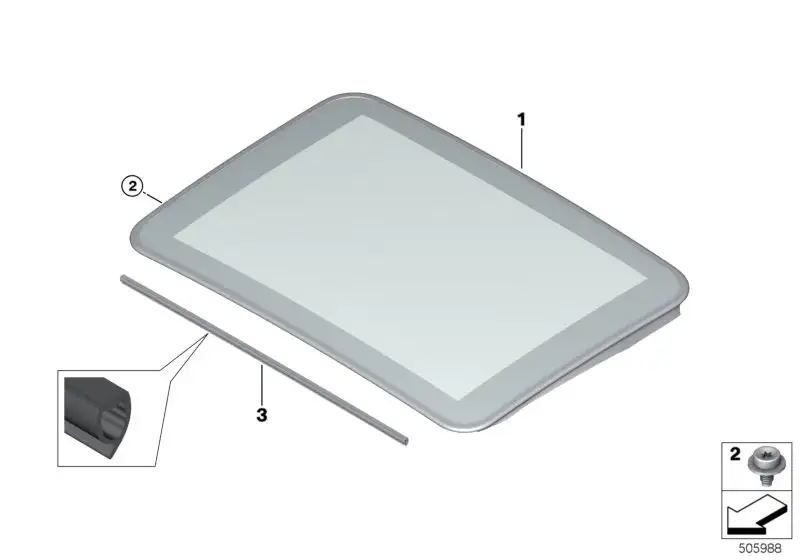 BMW Glasdeckel G20 54108737865 - Bildposition 01