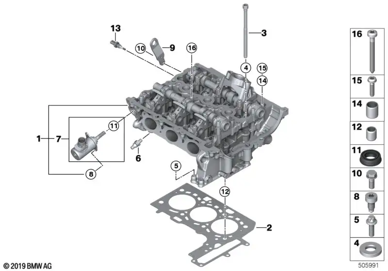 BMW Zylinderkopfschraube F20 F21 F22 F23 F30 F31 F32 F33 F34 F36