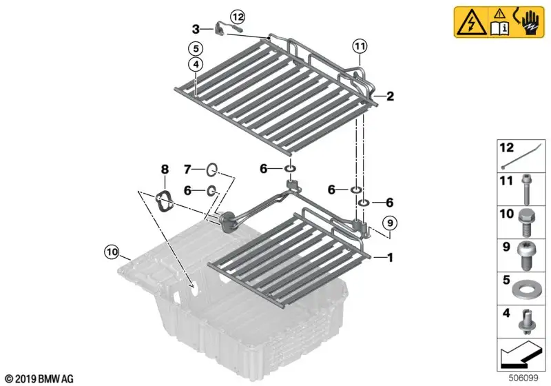 BMW Kühler Hochvolt-Batterie oben F39 F45 F48 F60 61278618747