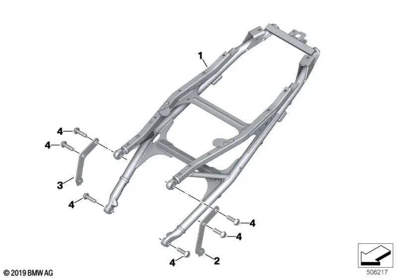 BMW Heckrahmen K83 K84 46518404202