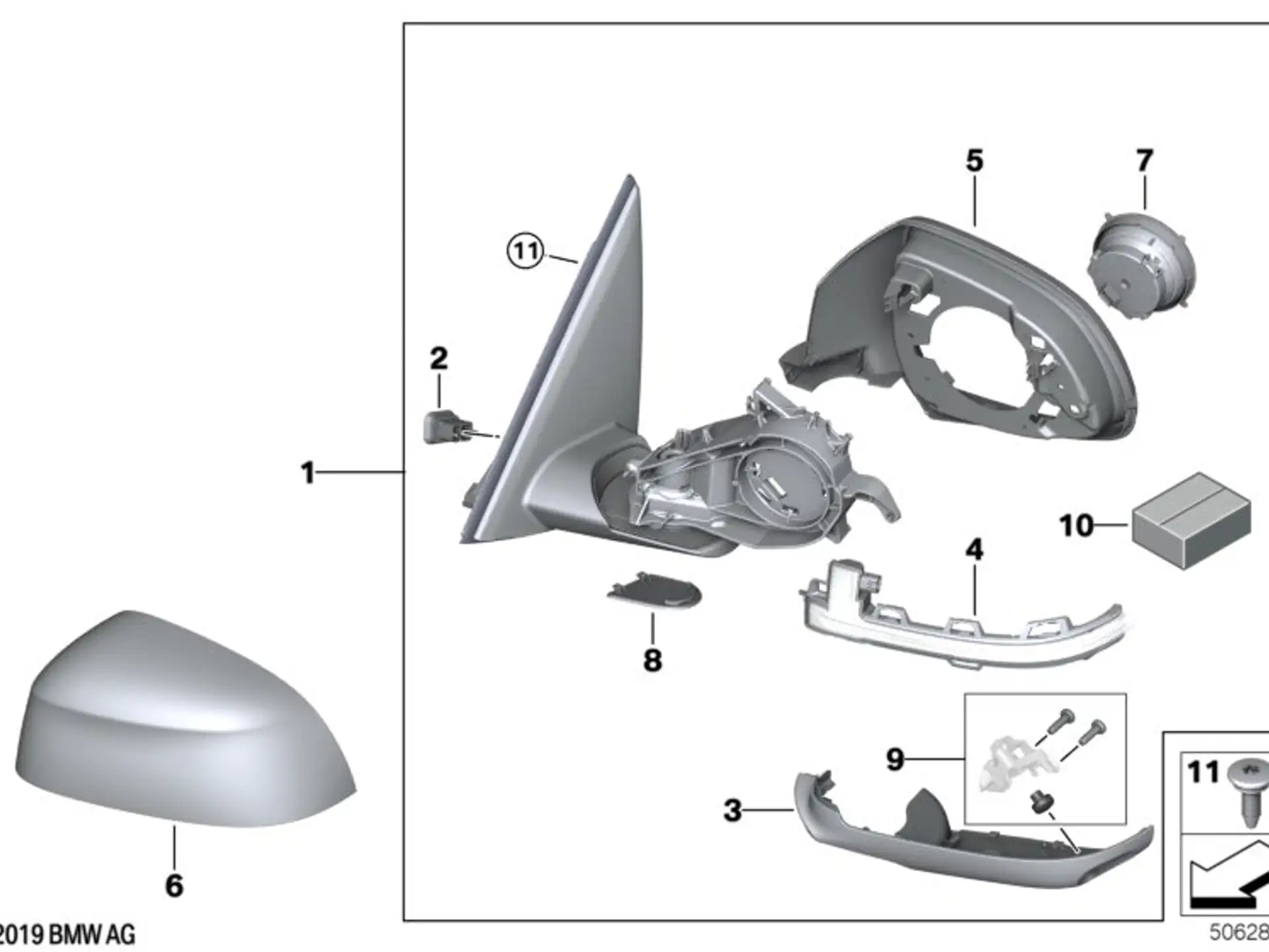 BMW Zusatzblinkleuchte Spiegel rechts F95 F96 F97 F98 G01 G02 G05 G06 G07 63137441440