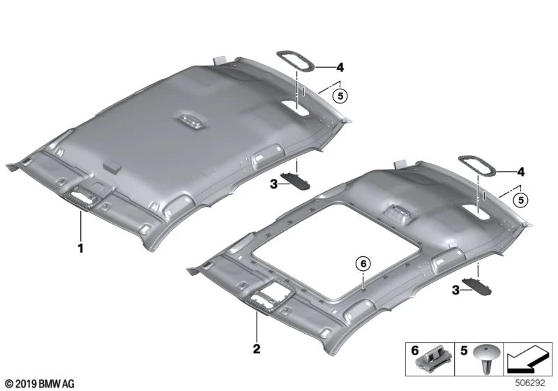 BMW Clip Panorama Glasdach 07147212593