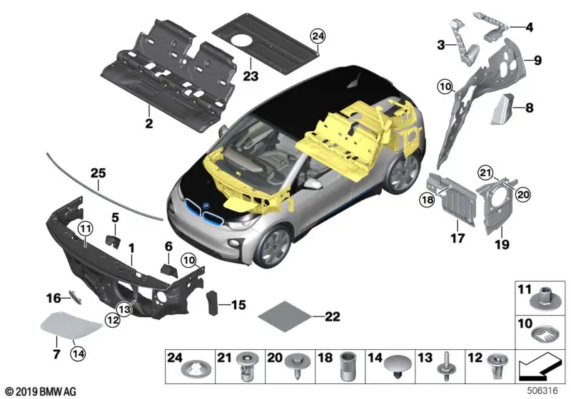 BMW Schallisolierung Instrumententafel G29 M40i I01 51486996230 -