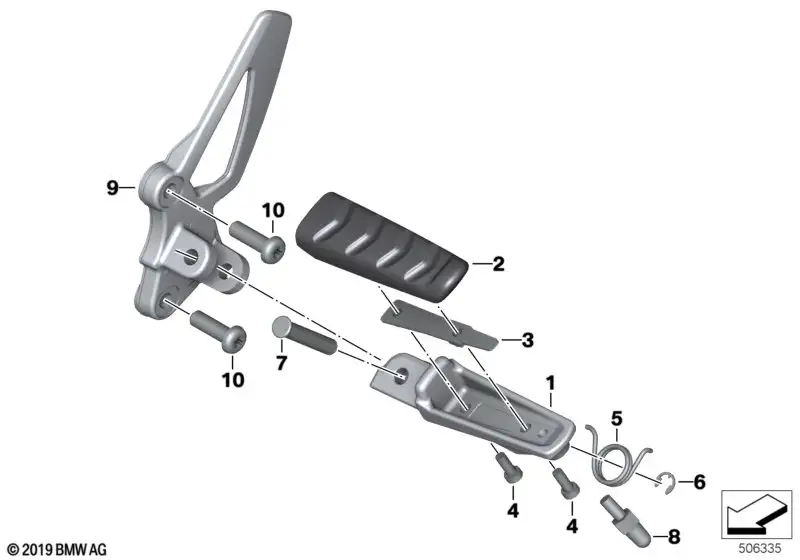 BMW Fussrastenplatte links K27 K28 46717671075