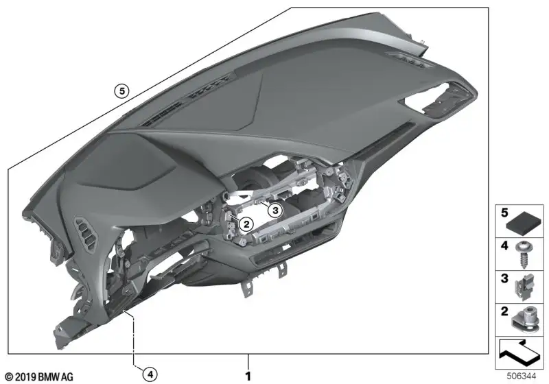 BMW I-Tafel mit Ziernaht Blau F20 F44 51456962646