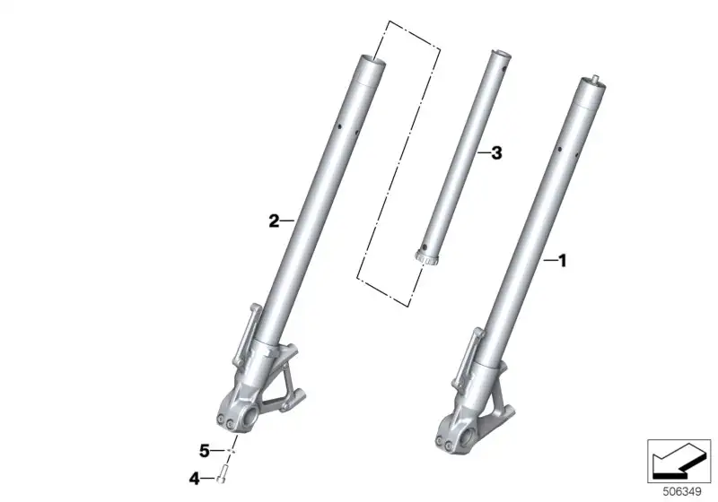 BMW Gleitrohr links K83 31428358247