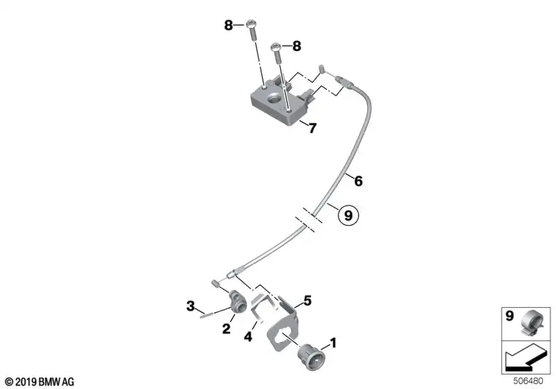 BMW Schlauchhalter K83 K84 61211244557