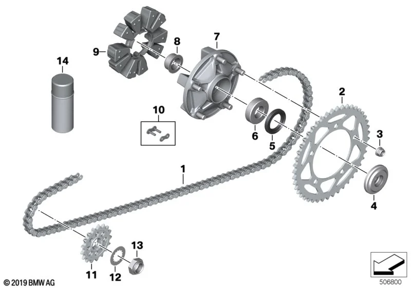 BMW Ruckdämpfer K67 K69 K80 K81 K82 K83 K84 33818522843