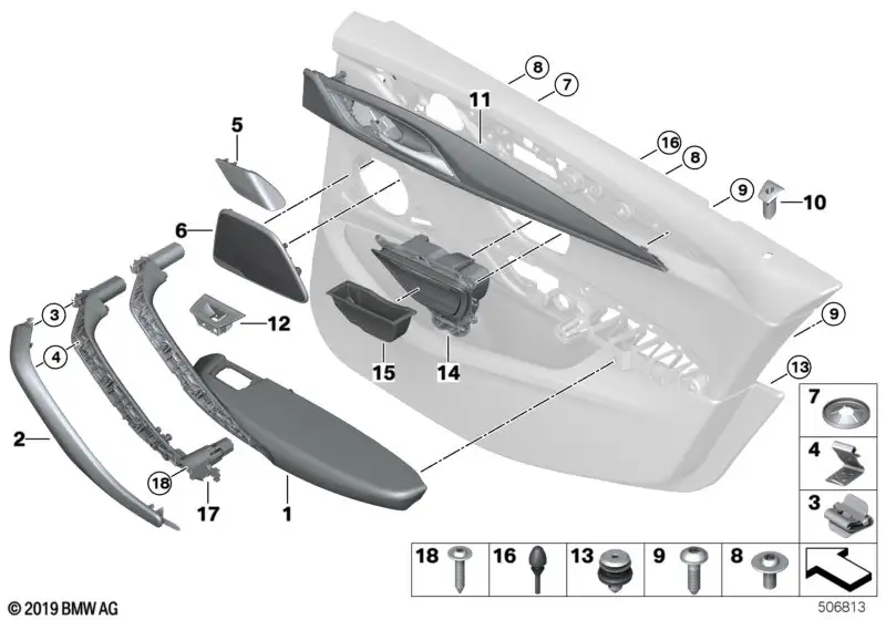 BMW Dekorblende links G30 G31 51427488483 - Bildposition 11