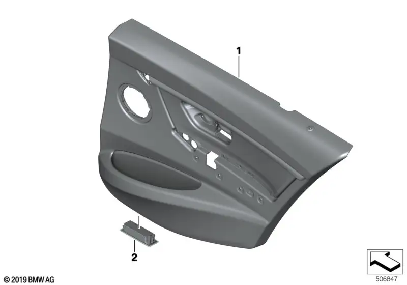 BMW Akzentleiste hinten rechts 51427393472 - F30 LCI, 3er F31 LCI