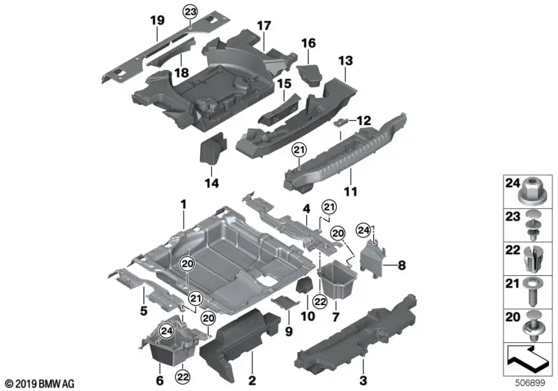 BMW Staufach rechts F97 F98 G01 G02 51477396602