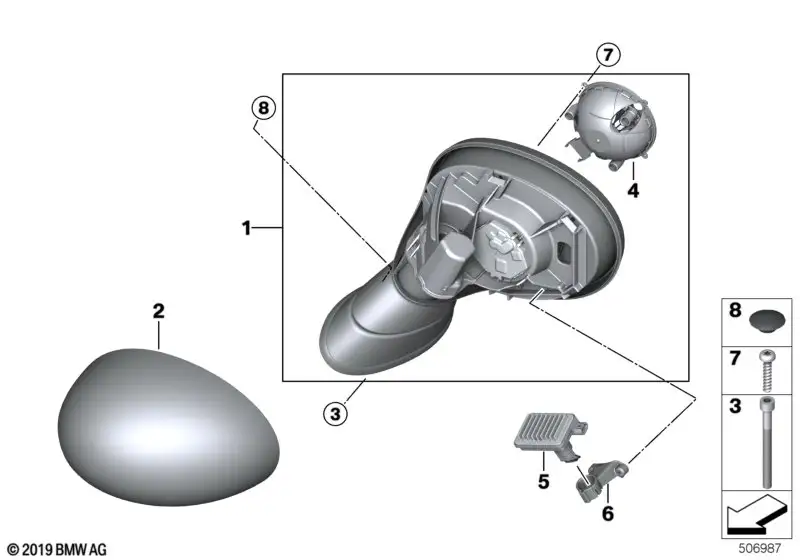BMW Lichtmodul links F54 F55 F56 F57 F60 63137955905 - Bildpositi