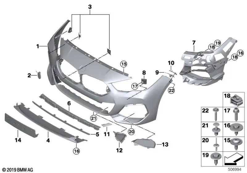 BMW Einsatz Frontspoiler rechts 51118075576 - Bildposition 11