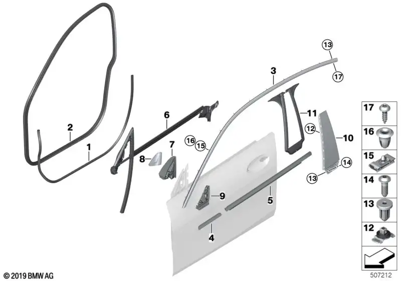 BMW Blende B-Säule Tür vorne links F44 51137483187