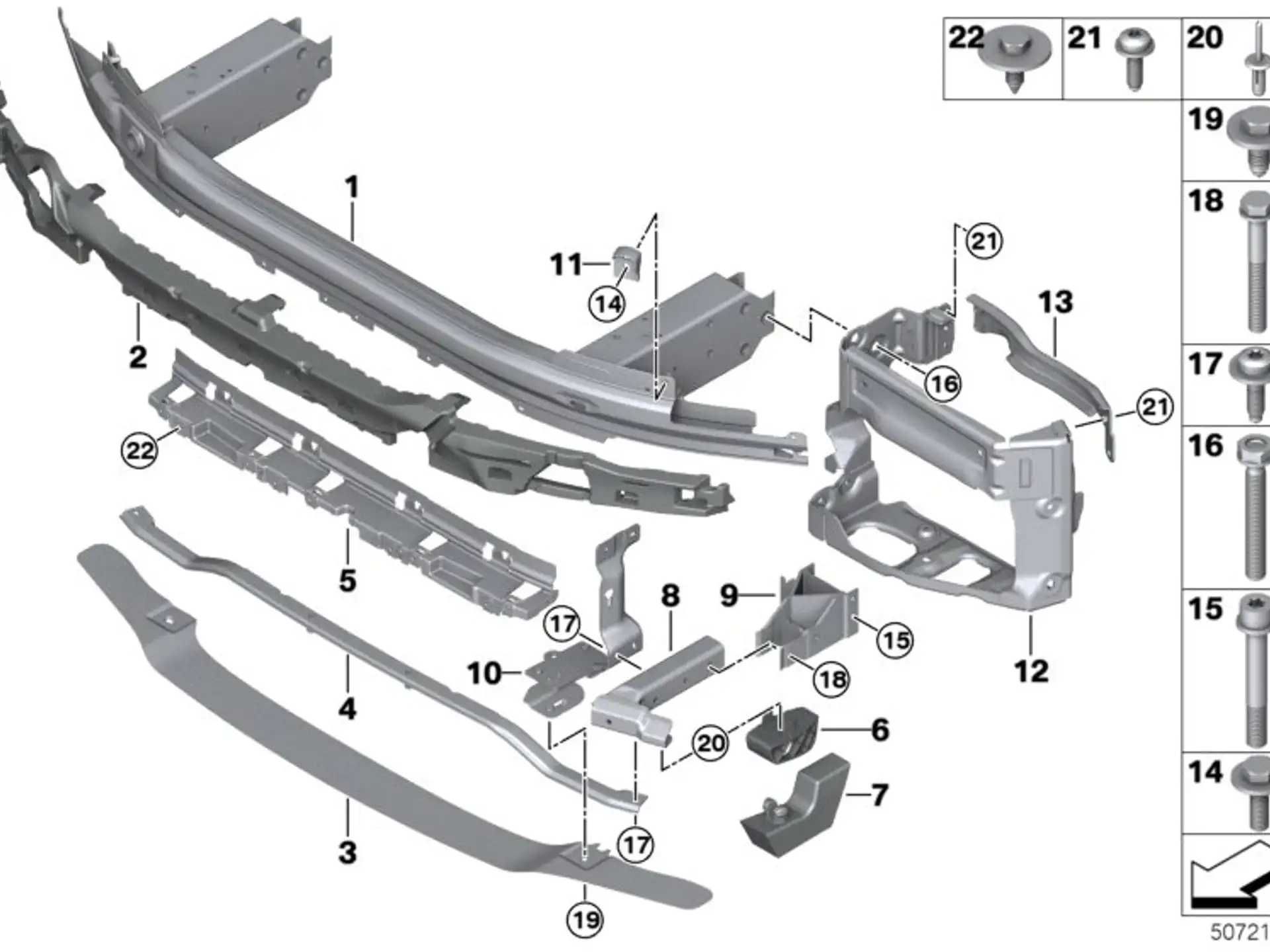 BMW Querträger Stossfänger vorn F90 51118073502