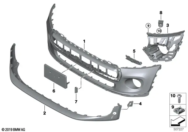 BMW Kennzeichenträger vorne 51138496806 - Bildposition 06