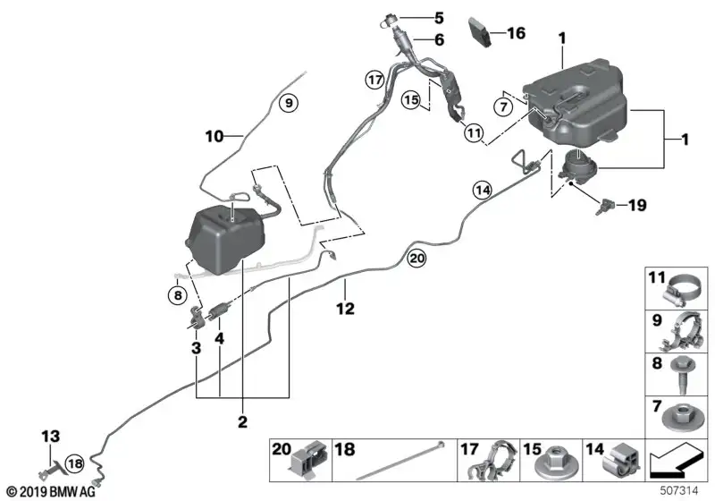 BMW Transferpumpe F20 F21 F22 F23 G01 G02 G14 G15 G16 G20 G21 G30