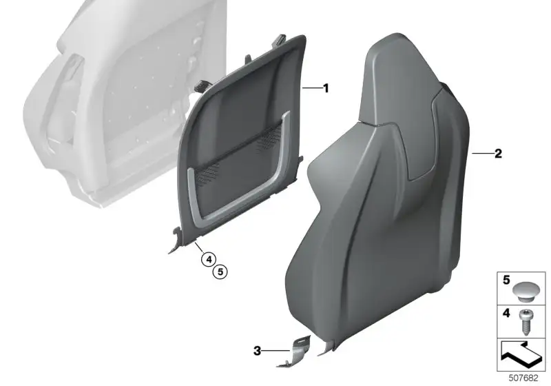 BMW Rückwand F93 F97 F98 G01 G02 G16 G20 G21 52108077026