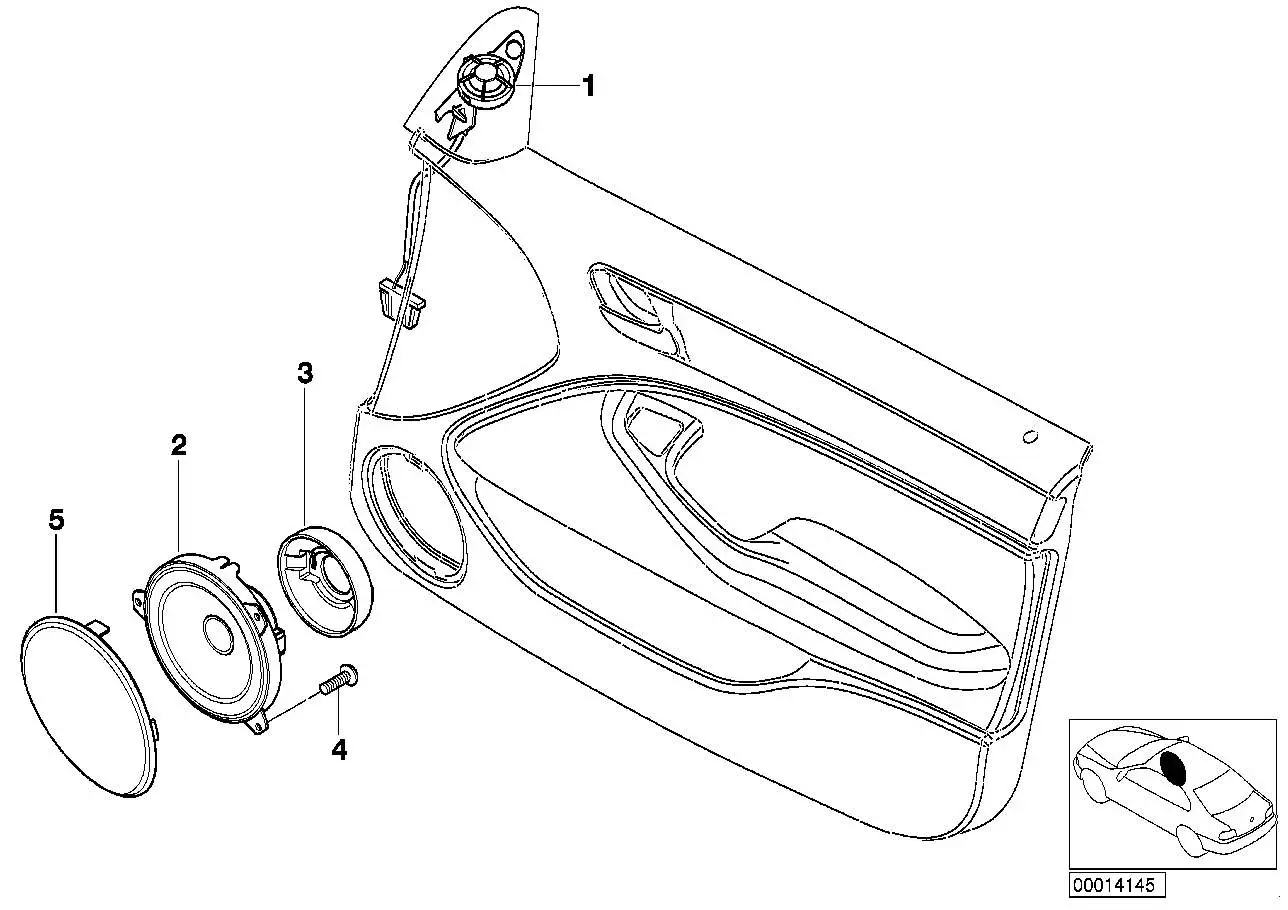 BMW Lautsprecherblende rechts E46 51418213912 - 3er E46