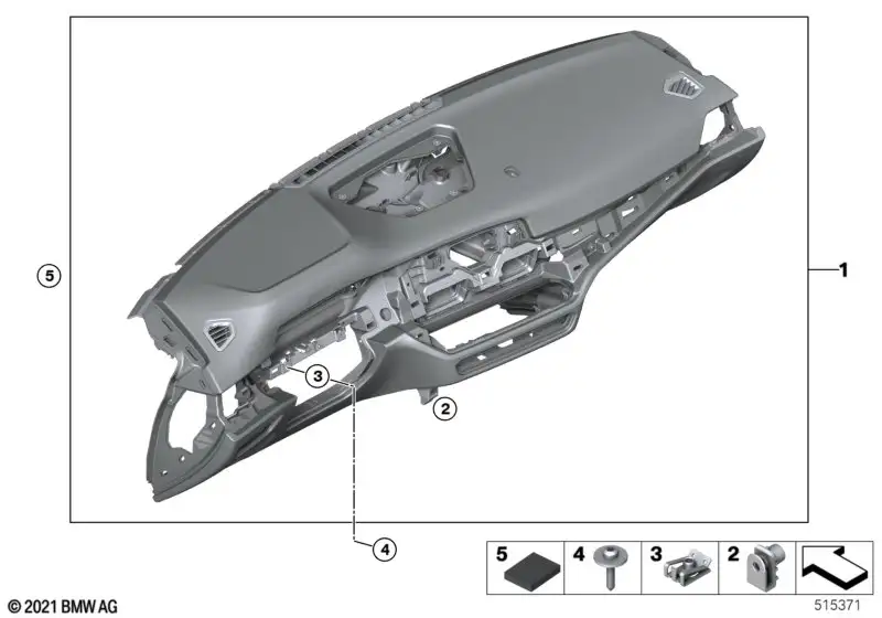 BMW Instrumententafel Head-Up Display 51459628078 - Bildposition