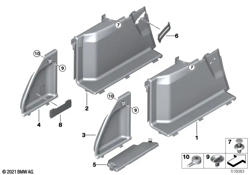 BMW Verkleidung Gepäckraum links 51479874557 - Bildposition 01