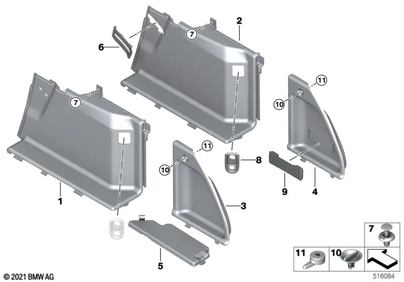 BMW Verkleidung Gepäckraum rechts 51479874558 - Bildposition 01
