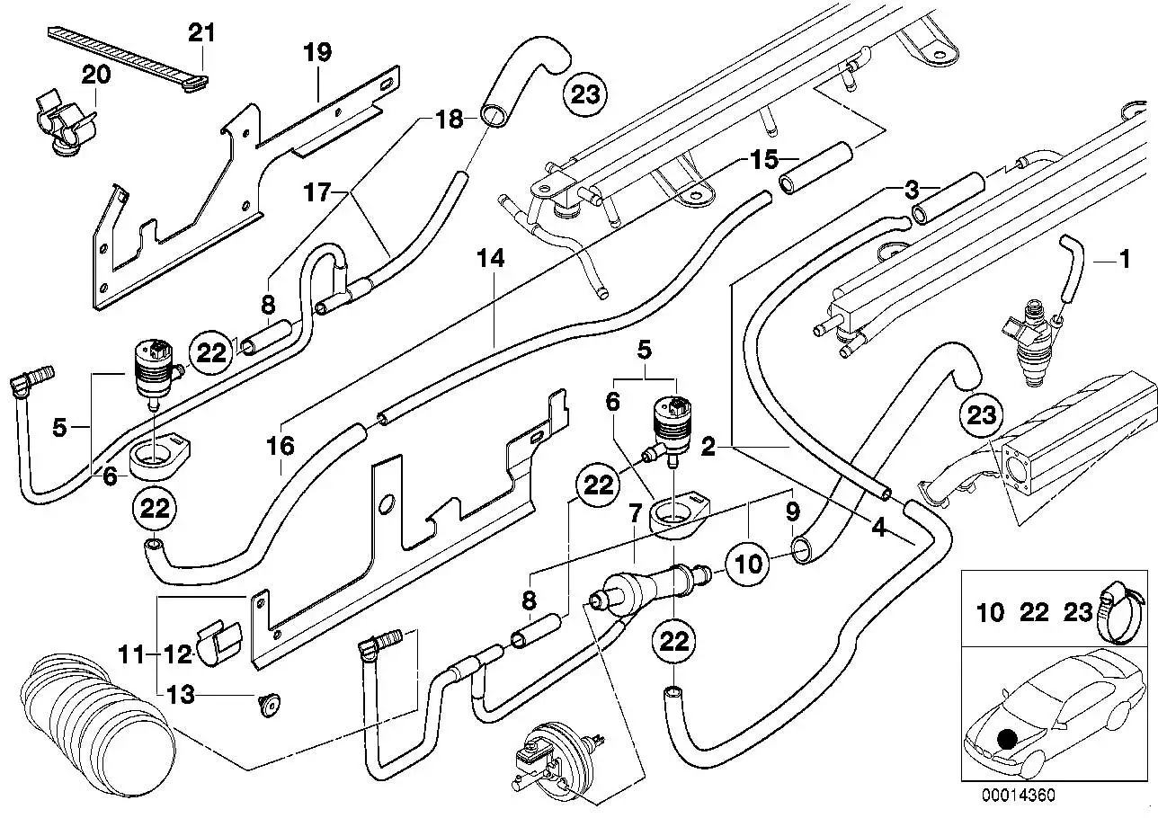 BMW Formschlauch E38 13531435607 - 7er E38