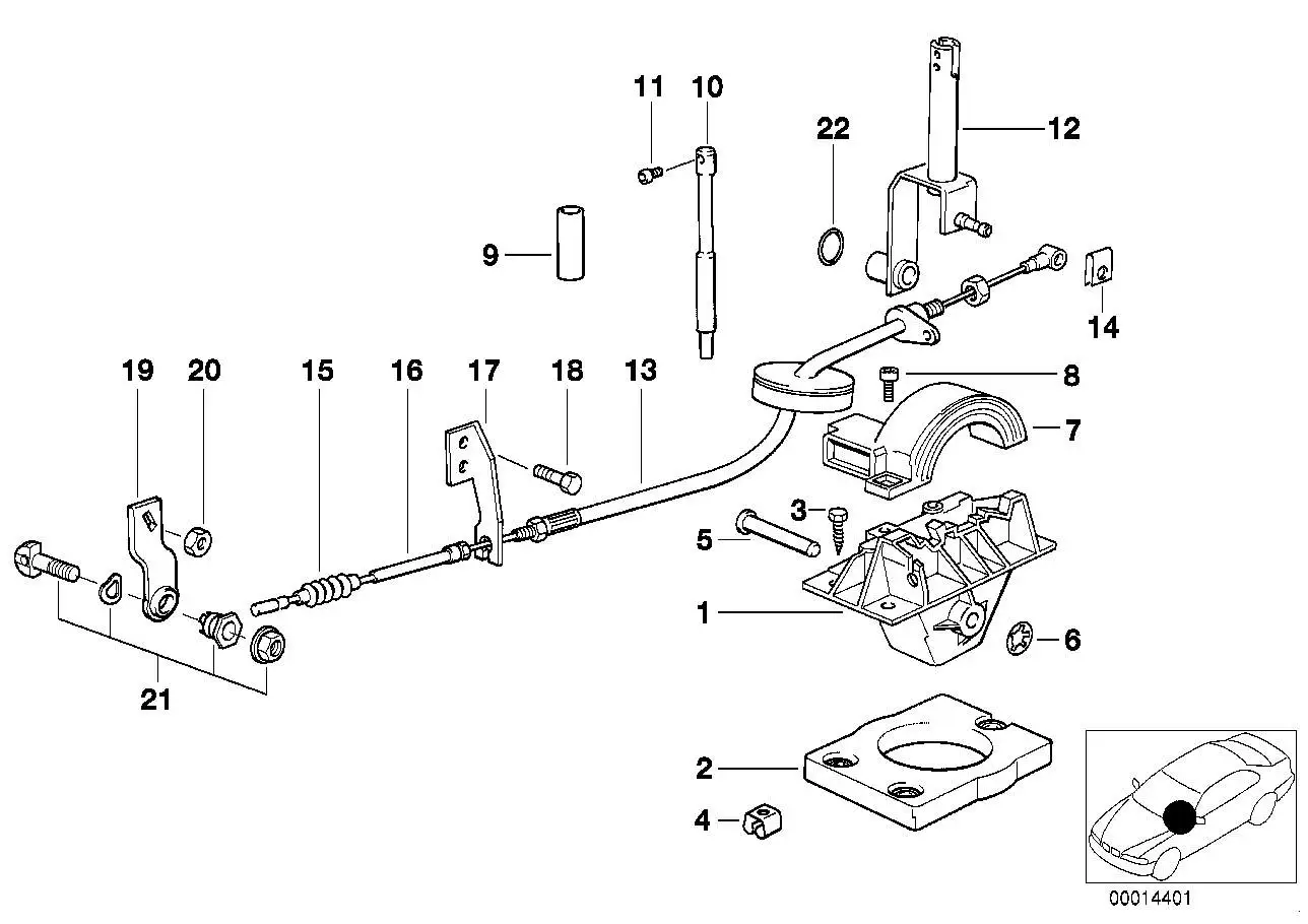 BMW Schalter Getriebe E31 E32 E34 E36 25161422821