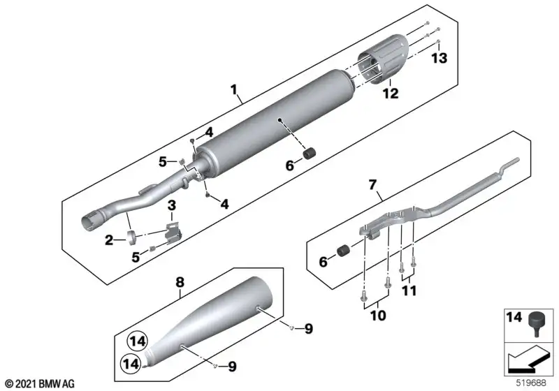 BMW Halter Blende rechts 18511539984 - Bildposition 03