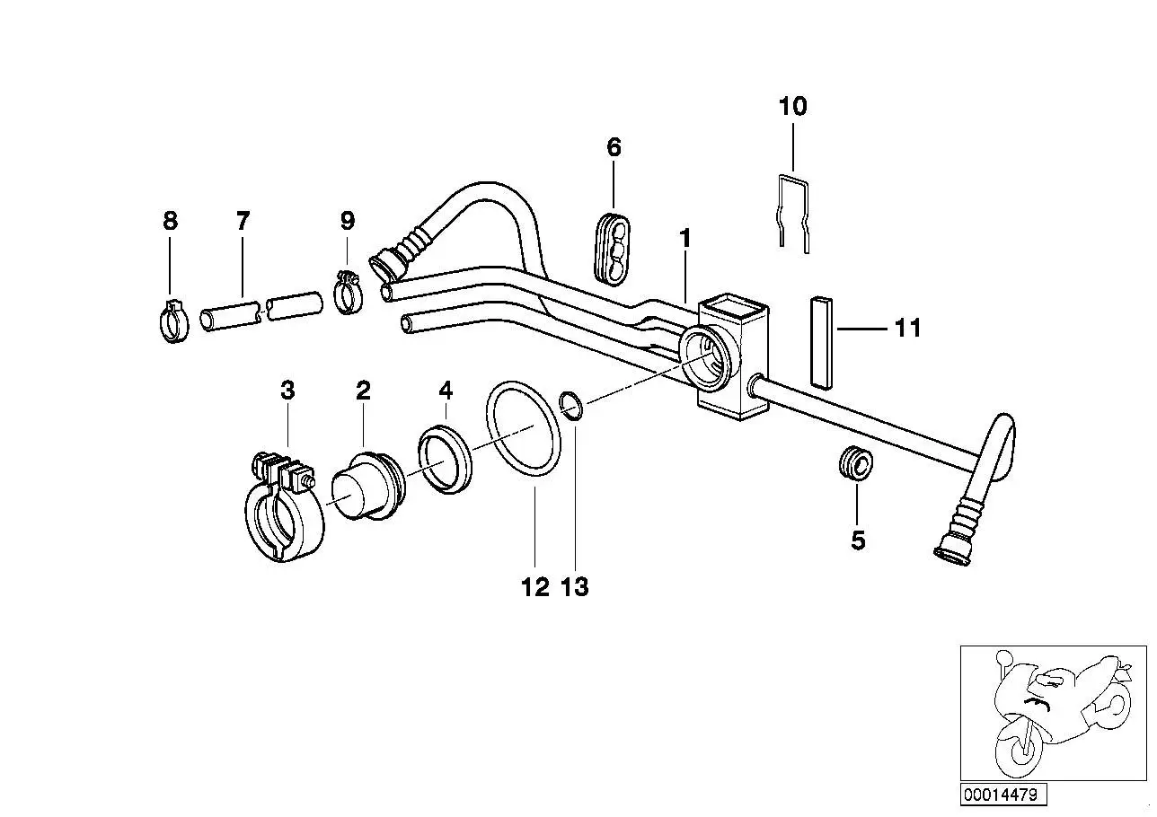 BMW Kraftstoffverteiler 13537664855 - 259E, 259R, 259S, 259T /